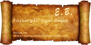 Esztergályos Bence névjegykártya