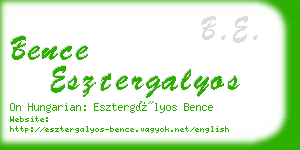 bence esztergalyos business card